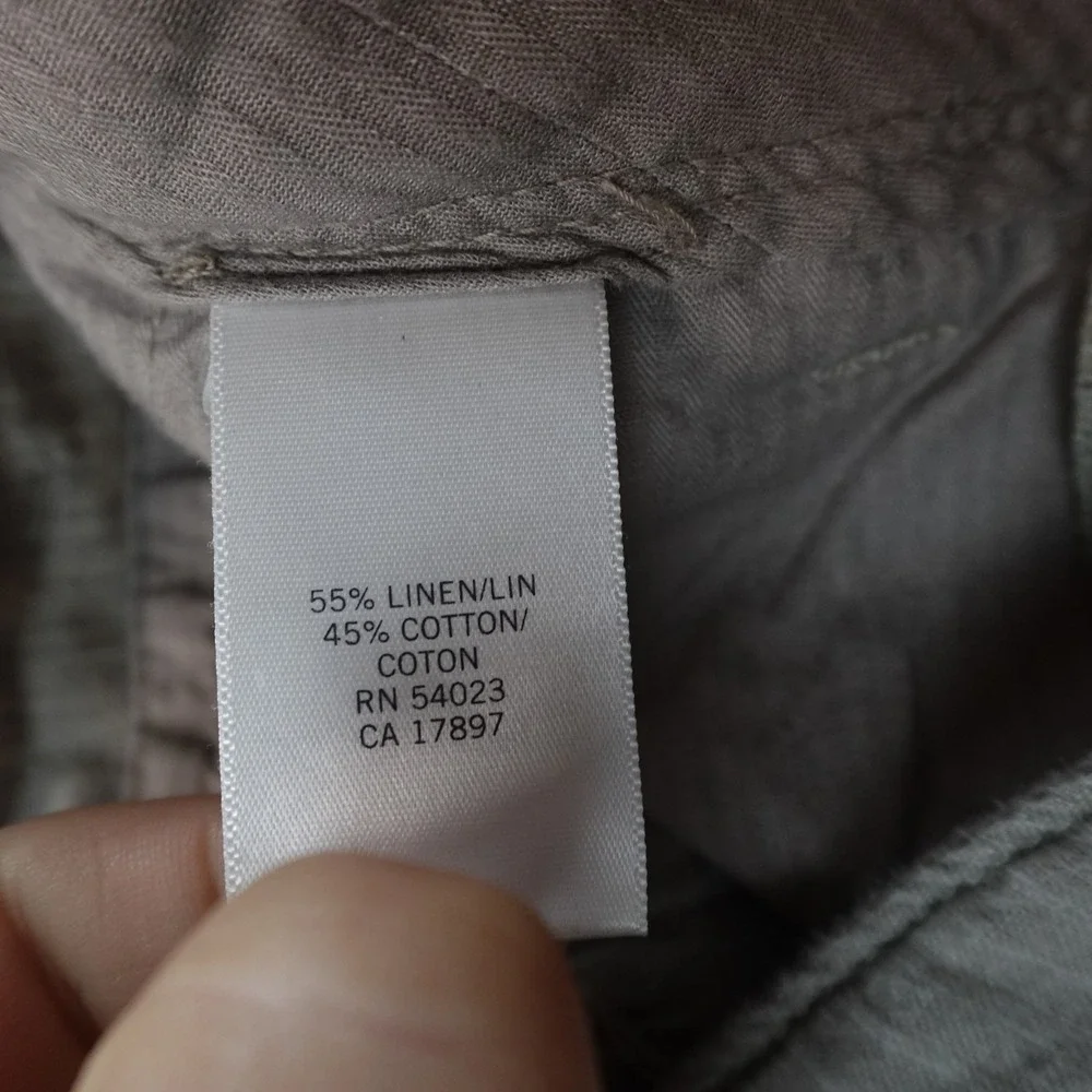 Banana Republic Pants Mens 29X32 Gray Linen Chambray Chino Trouser Straight Y2K